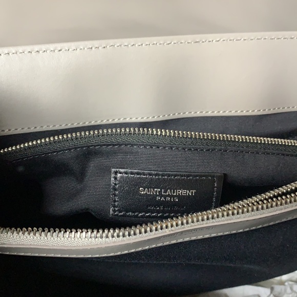 Large Loulou Chain Bag PearlGray Matelassé Leather - Picture 15 of 16